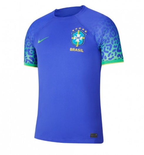 Strój piłkarski Brazylia Koszulka Wyjazdowej MŚ 2022 Krótki Rękaw