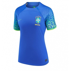 Strój piłkarski Brazylia Koszulka Wyjazdowej damskie MŚ 2022 Krótki Rękaw
