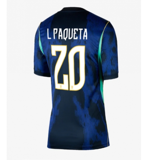 Strój piłkarski Brazylia Lucas Paqueta #20 Koszulka Wyjazdowej damskie MŚ 2026 Krótki Rękaw Strój piłkarski Brazylia Lucas Paqueta #20 Koszulka Wyjazdowej damskie MŚ 2026 Krótki Rękaw