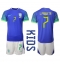 Strój piłkarski Brazylia Lucas Paqueta #7 Koszulka Wyjazdowej dziecięce MŚ 2022 Krótki Rękaw (+ Krótkie spodenki)