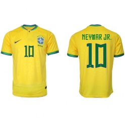 Strój piłkarski Brazylia Neymar Jr #10 Koszulka Podstawowej MŚ 2022 Krótki Rękaw
