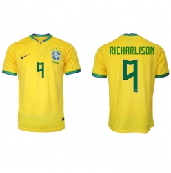 Strój piłkarski Brazylia Richarlison #9 Koszulka Podstawowej MŚ 2022 Krótki Rękaw