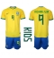 Strój piłkarski Brazylia Richarlison #9 Koszulka Podstawowej dziecięce MŚ 2022 Krótki Rękaw (+ Krótkie spodenki)