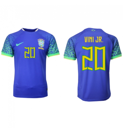 Strój piłkarski Brazylia Vinicius Junior #20 Koszulka Wyjazdowej MŚ 2022 Krótki Rękaw