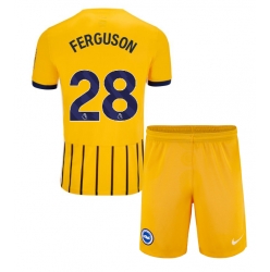 Strój piłkarski Brighton Evan Ferguson #28 Koszulka Wyjazdowej dziecięce 2024-25 Krótki Rękaw (+ Krótkie spodenki)