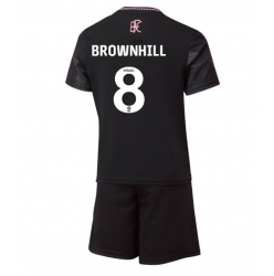 Strój piłkarski Burnley Josh Brownhill #8 Koszulka Wyjazdowej dziecięce 2024-25 Krótki Rękaw (+ Krótkie spodenki)