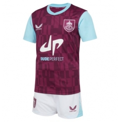 Strój piłkarski Burnley Koszulka Podstawowej dziecięce 2024-25 Krótki Rękaw (+ Krótkie spodenki)
