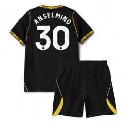 Strój piłkarski Chelsea Aaron Anselmino #30 Koszulka Wyjazdowej dziecięce 2026-27 Krótki Rękaw (+ Krótkie spodenki)