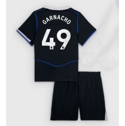 Strój piłkarski Chelsea Alejandro Garnacho #49 Koszulka Trzeciej dziecięce 2025-26 Krótki Rękaw (+ Krótkie spodenki)