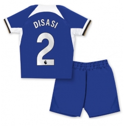 Strój piłkarski Chelsea Axel Disasi #2 Koszulka Podstawowej dziecięce 2023-24 Krótki Rękaw (+ Krótkie spodenki)