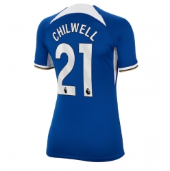 Strój piłkarski Chelsea Ben Chilwell #21 Koszulka Podstawowej damskie 2023-24 Krótki Rękaw