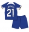 Strój piłkarski Chelsea Ben Chilwell #21 Koszulka Podstawowej dziecięce 2023-24 Krótki Rękaw (+ Krótkie spodenki)