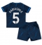 Strój piłkarski Chelsea Benoit Badiashile #5 Koszulka Wyjazdowej dziecięce 2023-24 Krótki Rękaw (+ Krótkie spodenki)