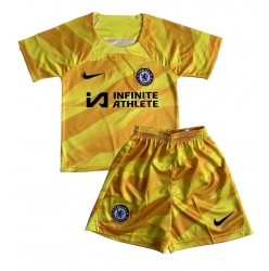 Strój piłkarski Chelsea Bramkarskie Koszulka Trzeciej dziecięce 2023-24 Krótki Rękaw (+ Krótkie spodenki)