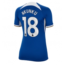 Strój piłkarski Chelsea Christopher Nkunku #18 Koszulka Podstawowej damskie 2023-24 Krótki Rękaw