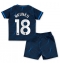 Strój piłkarski Chelsea Christopher Nkunku #18 Koszulka Wyjazdowej dziecięce 2023-24 Krótki Rękaw (+ Krótkie spodenki)