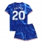 Strój piłkarski Chelsea Cole Palmer #20 Koszulka Podstawowej dziecięce 2024-25 Krótki Rękaw (+ Krótkie spodenki)