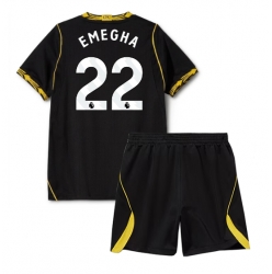 Strój piłkarski Chelsea Emmanuel Emegha #22 Koszulka Wyjazdowej dziecięce 2026-27 Krótki Rękaw (+ Krótkie spodenki)