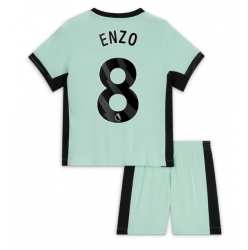 Strój piłkarski Chelsea Enzo Fernandez #8 Koszulka Trzeciej dziecięce 2023-24 Krótki Rękaw (+ Krótkie spodenki)