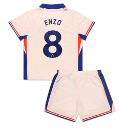 Strój piłkarski Chelsea Enzo Fernandez #8 Koszulka Wyjazdowej dziecięce 2024-25 Krótki Rękaw (+ Krótkie spodenki)