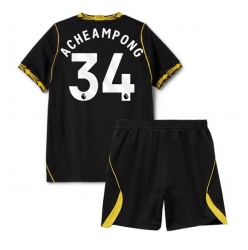 Strój piłkarski Chelsea Josh Acheampong #34 Koszulka Wyjazdowej dziecięce 2026-27 Krótki Rękaw (+ Krótkie spodenki)