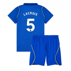 Strój piłkarski Chelsea Maxence Lacroix #5 Koszulka Podstawowej dziecięce 2026-27 Krótki Rękaw (+ Krótkie spodenki)
