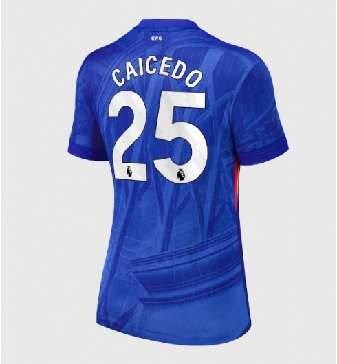 Strój piłkarski Chelsea Moises Caicedo #25 Koszulka Podstawowej damskie 2025-26 Krótki Rękaw Strój piłkarski Chelsea Moises Caicedo #25 Koszulka Podstawowej damskie 2025-26 Krótki Rękaw