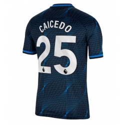 Strój piłkarski Chelsea Moises Caicedo #25 Koszulka Wyjazdowej 2023-24 Krótki Rękaw