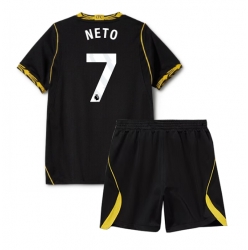 Strój piłkarski Chelsea Pedro Neto #7 Koszulka Wyjazdowej dziecięce 2026-27 Krótki Rękaw (+ Krótkie spodenki)