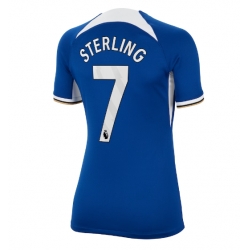 Strój piłkarski Chelsea Raheem Sterling #7 Koszulka Podstawowej damskie 2023-24 Krótki Rękaw