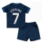 Strój piłkarski Chelsea Raheem Sterling #7 Koszulka Wyjazdowej dziecięce 2023-24 Krótki Rękaw (+ Krótkie spodenki)