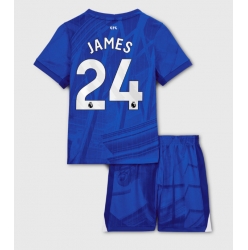 Strój piłkarski Chelsea Reece James #24 Koszulka Podstawowej dziecięce 2025-26 Krótki Rękaw (+ Krótkie spodenki)