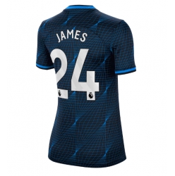 Strój piłkarski Chelsea Reece James #24 Koszulka Wyjazdowej damskie 2023-24 Krótki Rękaw