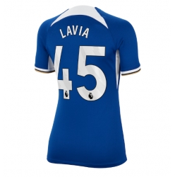 Strój piłkarski Chelsea Romeo Lavia #45 Koszulka Podstawowej damskie 2023-24 Krótki Rękaw