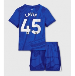 Strój piłkarski Chelsea Romeo Lavia #45 Koszulka Podstawowej dziecięce 2025-26 Krótki Rękaw (+ Krótkie spodenki)