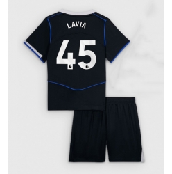 Strój piłkarski Chelsea Romeo Lavia #45 Koszulka Trzeciej dziecięce 2025-26 Krótki Rękaw (+ Krótkie spodenki)