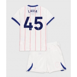 Strój piłkarski Chelsea Romeo Lavia #45 Koszulka Trzeciej dziecięce 2026-27 Krótki Rękaw (+ Krótkie spodenki)