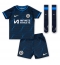 Strój piłkarski Chelsea Romeo Lavia #45 Koszulka Wyjazdowej dziecięce 2023-24 Krótki Rękaw (+ Krótkie spodenki)