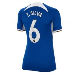 Strój piłkarski Chelsea Thiago Silva #6 Koszulka Podstawowej damskie 2023-24 Krótki Rękaw