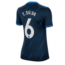 Strój piłkarski Chelsea Thiago Silva #6 Koszulka Wyjazdowej damskie 2023-24 Krótki Rękaw