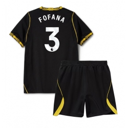 Strój piłkarski Chelsea Wesley Fofana #3 Koszulka Wyjazdowej dziecięce 2026-27 Krótki Rękaw (+ Krótkie spodenki)
