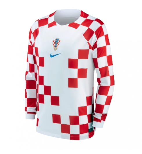 Strój piłkarski Chorwacja Koszulka Podstawowej MŚ 2022 Długi Rękaw