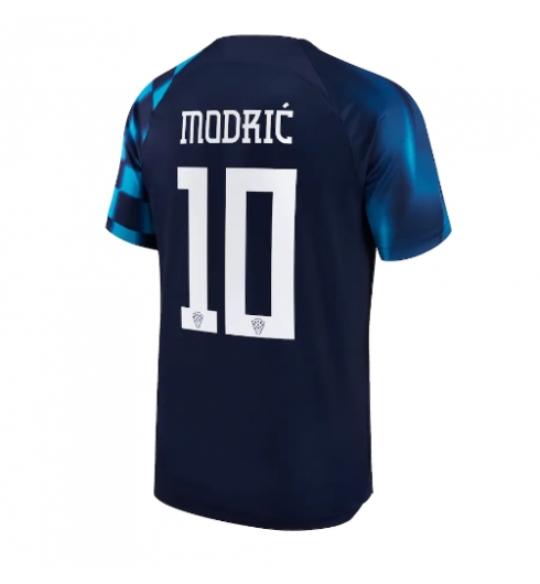 Strój piłkarski Chorwacja Luka Modric #10 Koszulka Wyjazdowej MŚ 2022 Krótki Rękaw