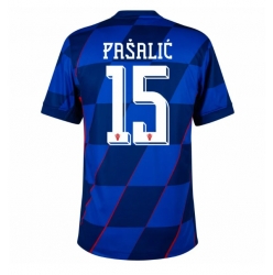Strój piłkarski Chorwacja Mario Pasalic #15 Koszulka Wyjazdowej ME 2024 Krótki Rękaw