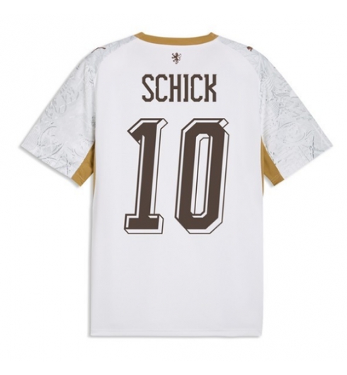 Strój piłkarski Czechy Patrik Schick #10 Koszulka Wyjazdowej MŚ 2026 Krótki Rękaw Strój piłkarski Czechy Patrik Schick #10 Koszulka Wyjazdowej MŚ 2026 Krótki Rękaw