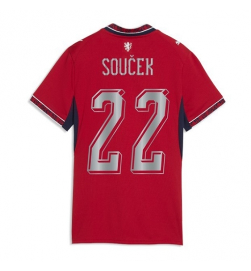 Strój piłkarski Czechy Tomas Soucek #22 Koszulka Podstawowej damskie MŚ 2026 Krótki Rękaw Strój piłkarski Czechy Tomas Soucek #22 Koszulka Podstawowej damskie MŚ 2026 Krótki Rękaw