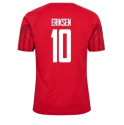 Strój piłkarski Dania Christian Eriksen #10 Koszulka Podstawowej MŚ 2022 Krótki Rękaw