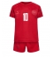 Strój piłkarski Dania Christian Eriksen #10 Koszulka Podstawowej dziecięce MŚ 2022 Krótki Rękaw (+ Krótkie spodenki)