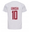 Strój piłkarski Dania Christian Eriksen #10 Koszulka Wyjazdowej MŚ 2022 Krótki Rękaw