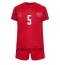 Strój piłkarski Dania Joakim Maehle #5 Koszulka Podstawowej dziecięce MŚ 2022 Krótki Rękaw (+ Krótkie spodenki)